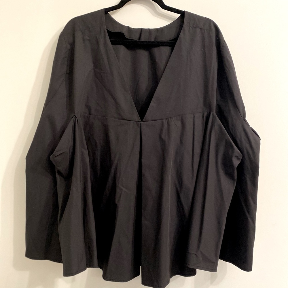 Pleat Back Short Sleeve Top